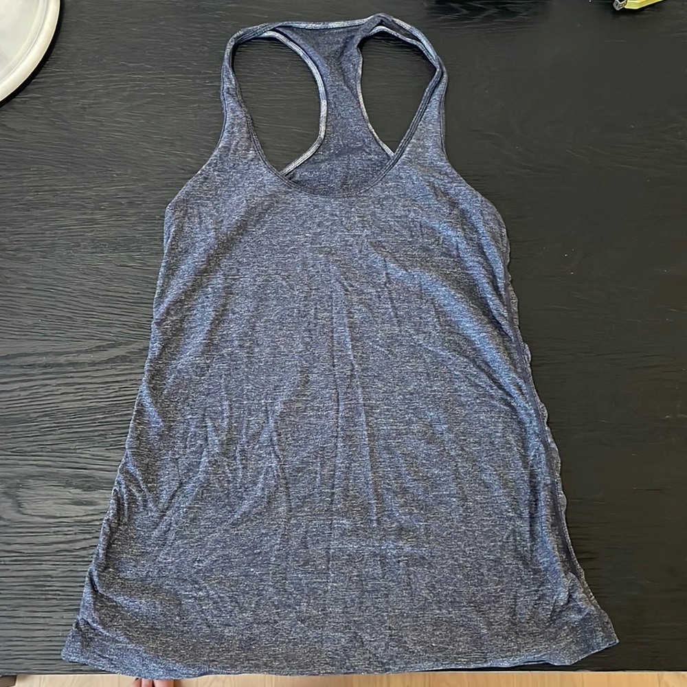 Lululemon dark heather grey cool racerback tank. Size 8
